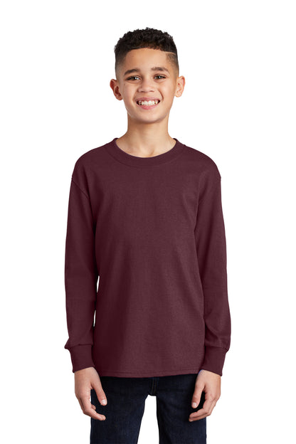 Port & Company Youth Long Sleeve Core Cotton Tee. PC54YLS