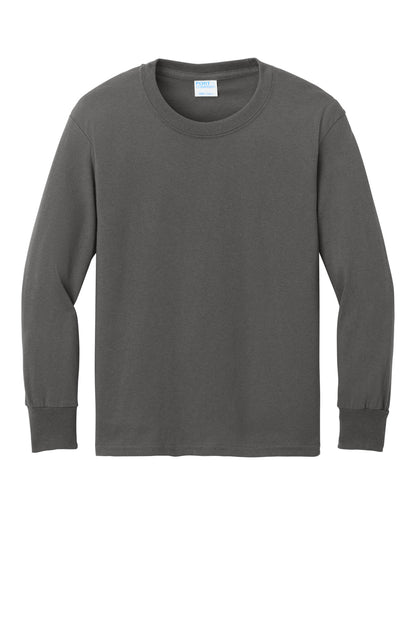 Custom Embroidered Port & Co T-Shirts  in Charcoal