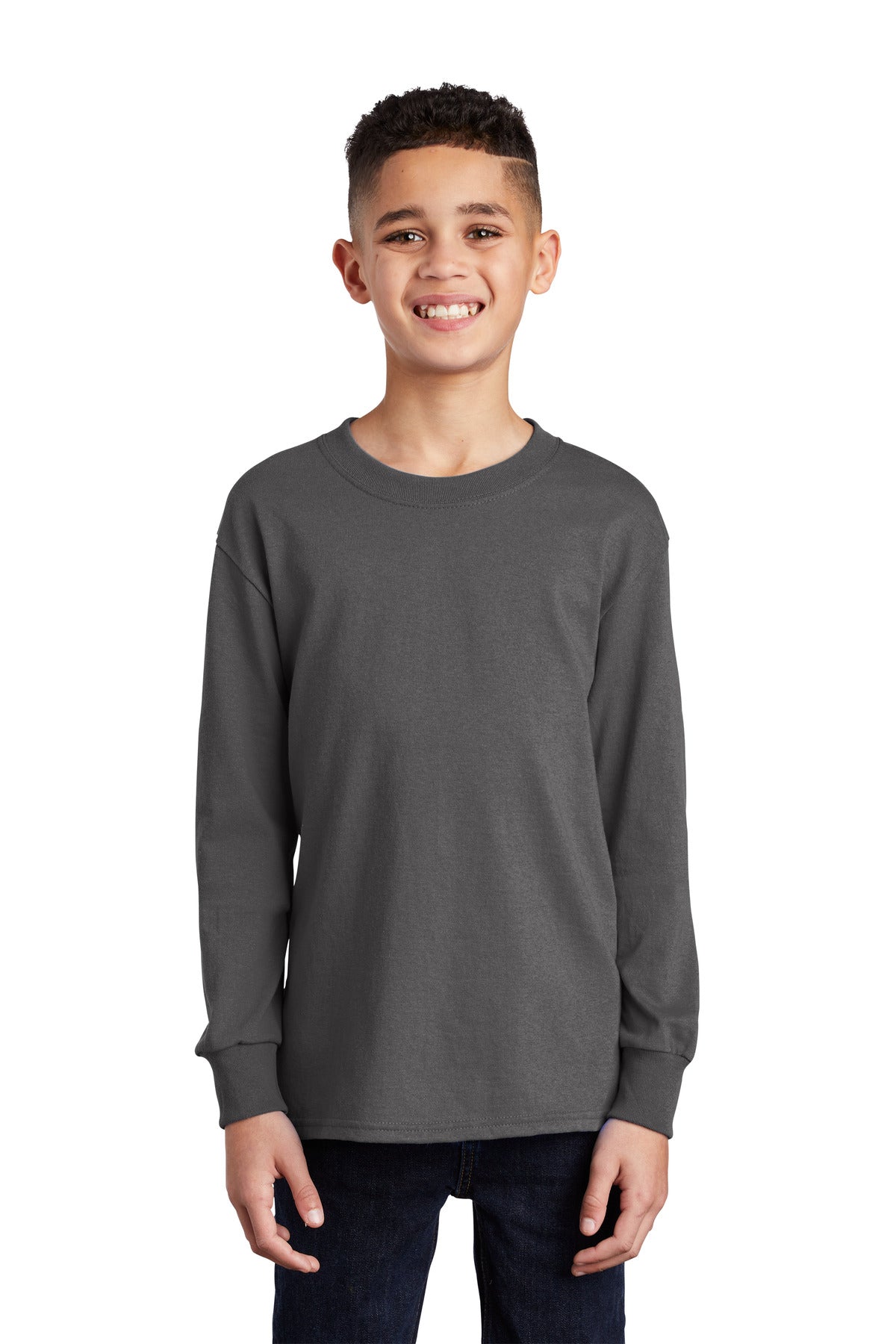 Port & Company Youth Long Sleeve Core Cotton Tee. PC54YLS