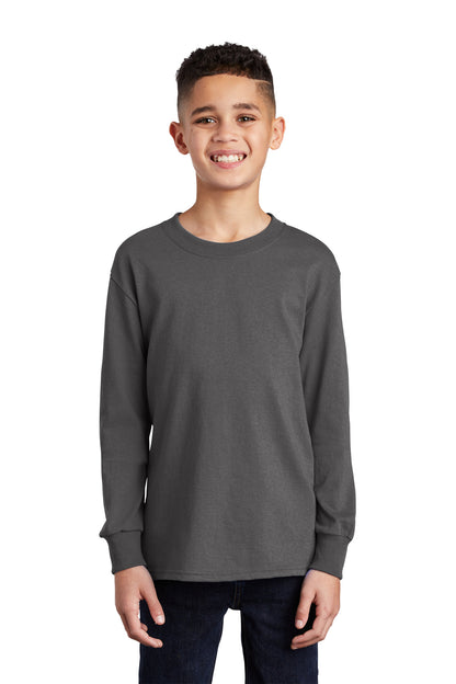 Port & Company Youth Long Sleeve Core Cotton Tee. PC54YLS