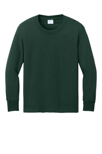 Port & Company Youth Long Sleeve Core Cotton Tee. PC54YLS