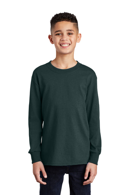 Port & Company Youth Long Sleeve Core Cotton Tee. PC54YLS