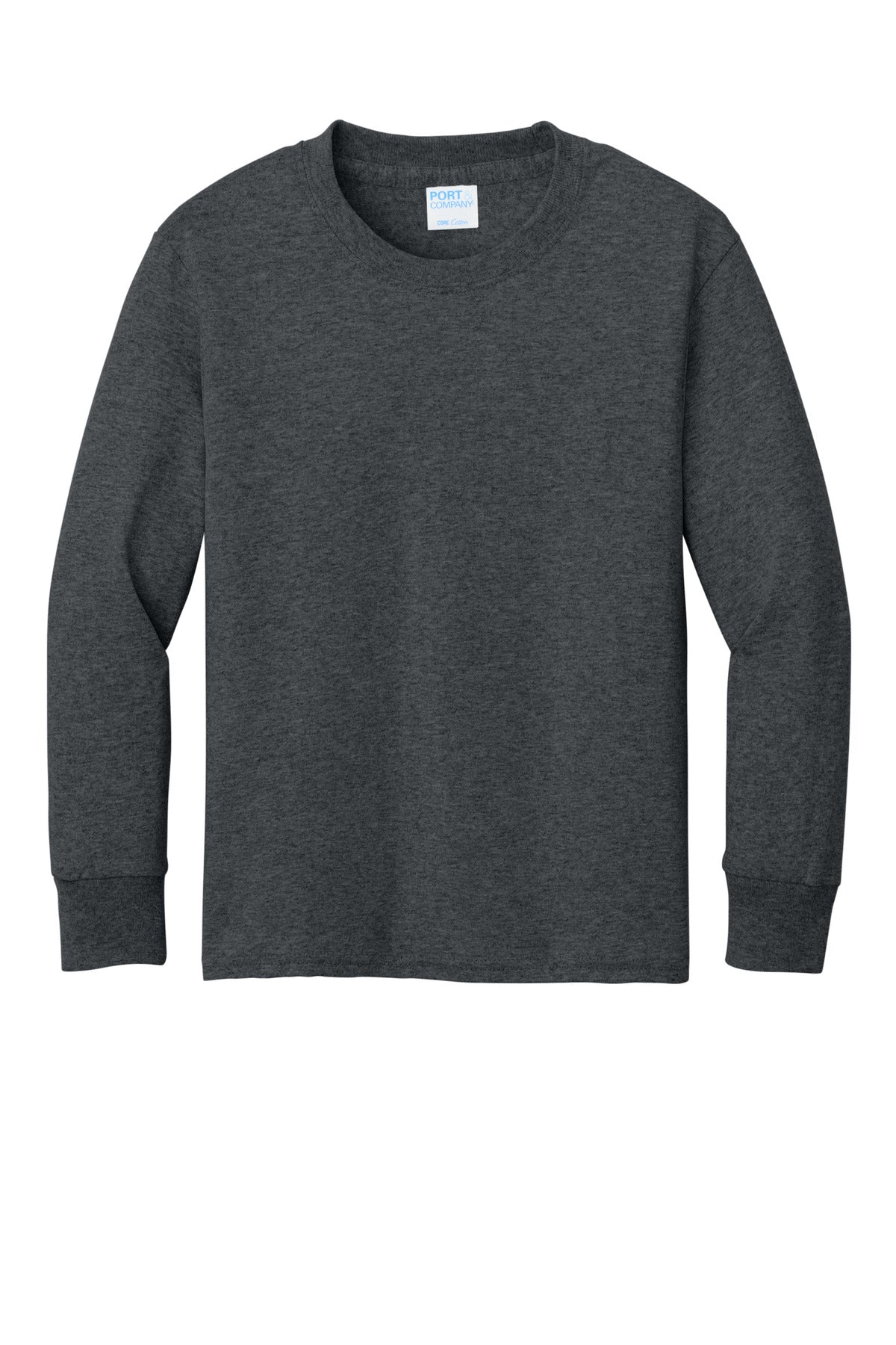 Custom Embroidered Port & Co T-Shirts  in Dark Heather Grey