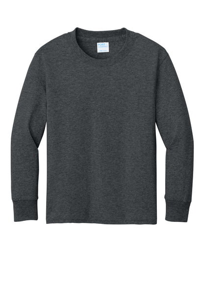 Custom Embroidered Port & Co T-Shirts  in Dark Heather Grey