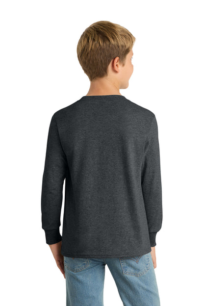 Custom Embroidered Port & Co T-Shirts  in Dark Heather Grey