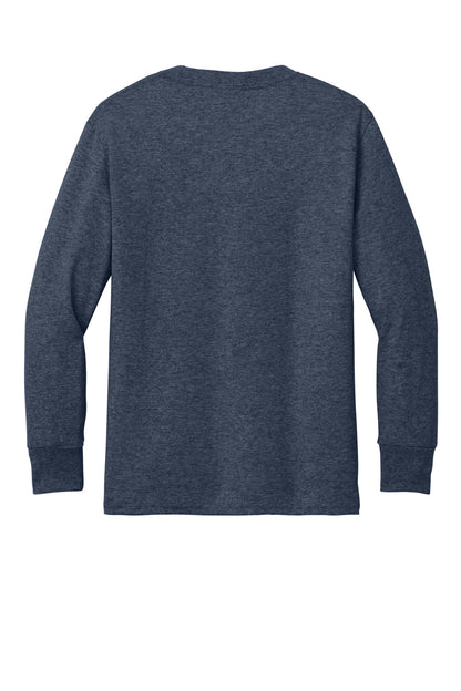 Custom Embroidered Port & Co T-Shirts  in Heather Navy