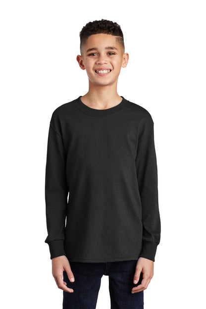 Port & Company Youth Long Sleeve Core Cotton Tee. PC54YLS