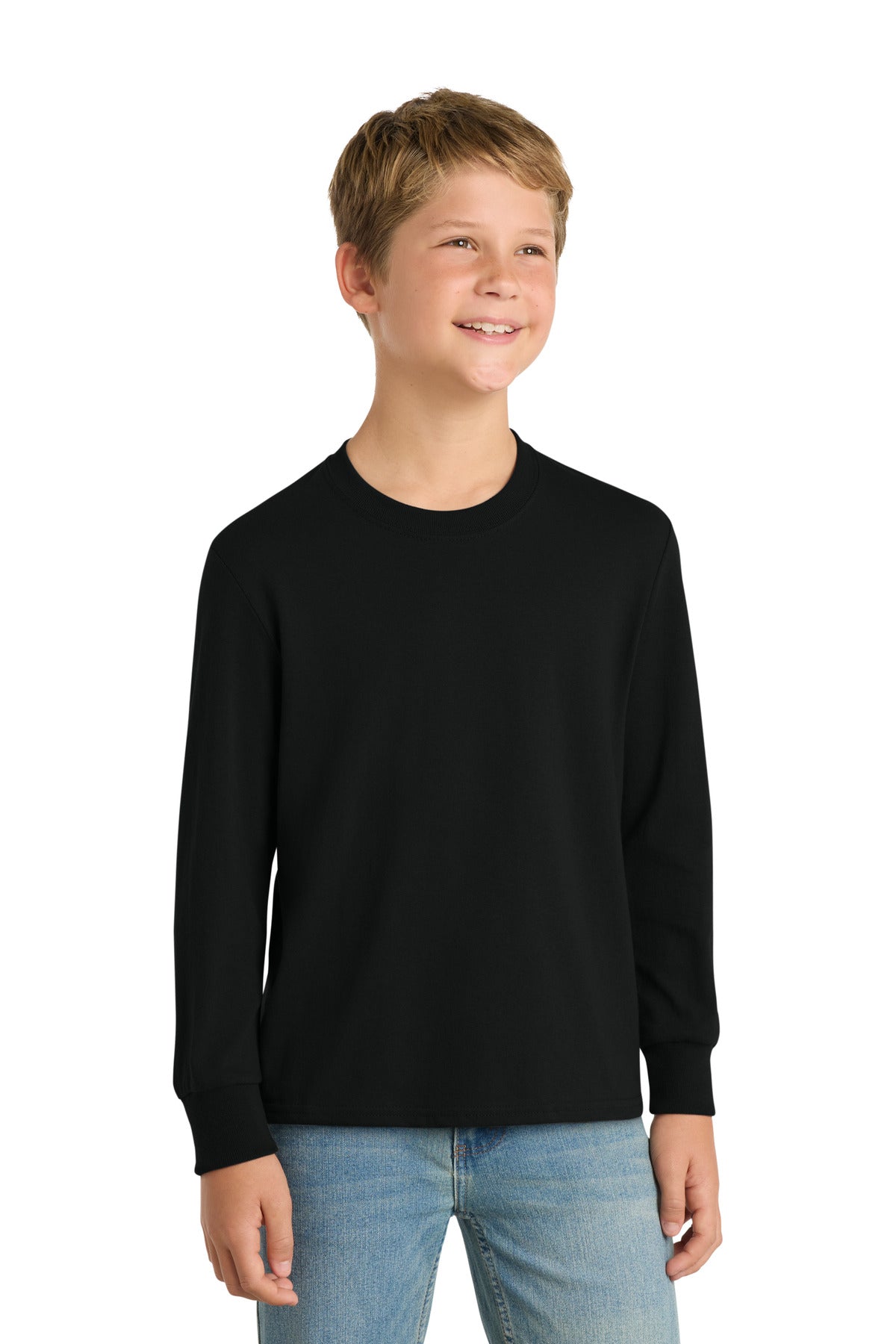 Custom Embroidered Port & Co T-Shirts  in Jet Black