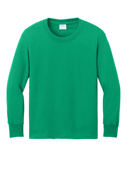 Port & Company Youth Long Sleeve Core Cotton Tee. PC54YLS