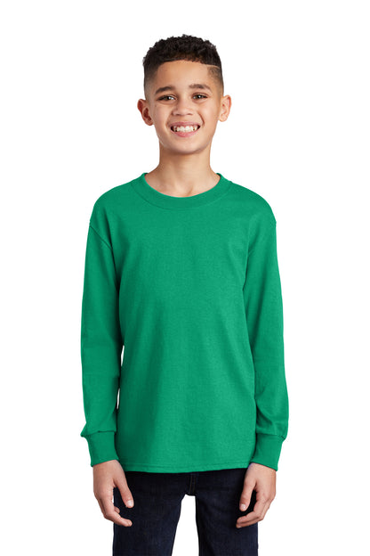 Port & Company Youth Long Sleeve Core Cotton Tee. PC54YLS