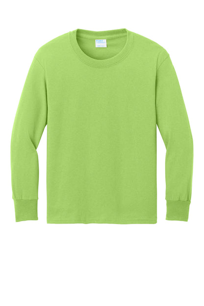 Port & Company Youth Long Sleeve Core Cotton Tee. PC54YLS