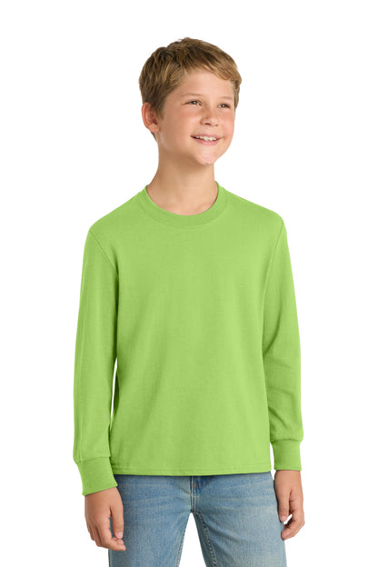 Custom Embroidered Port & Co T-Shirts  in Lime