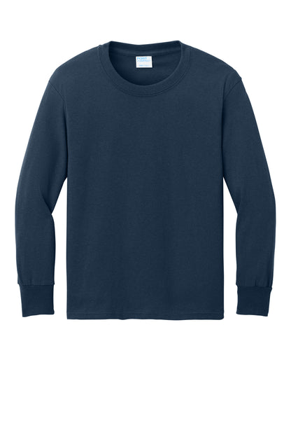 Custom Embroidered Port & Co T-Shirts  in Navy