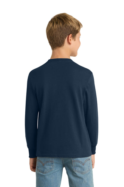 Custom Embroidered Port & Co T-Shirts  in Navy