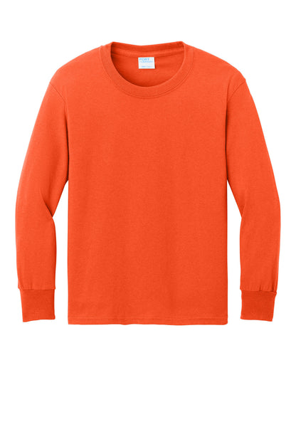 Port & Company Youth Long Sleeve Core Cotton Tee. PC54YLS