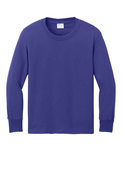 Port & Company Youth Long Sleeve Core Cotton Tee. PC54YLS