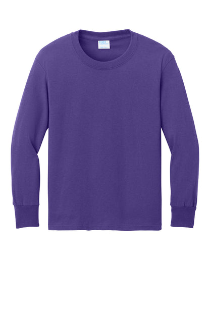 Custom Embroidered Port & Co T-Shirts  in Purple