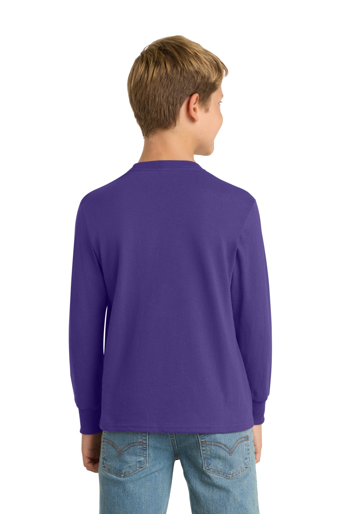 Custom Embroidered Port & Co T-Shirts  in Purple