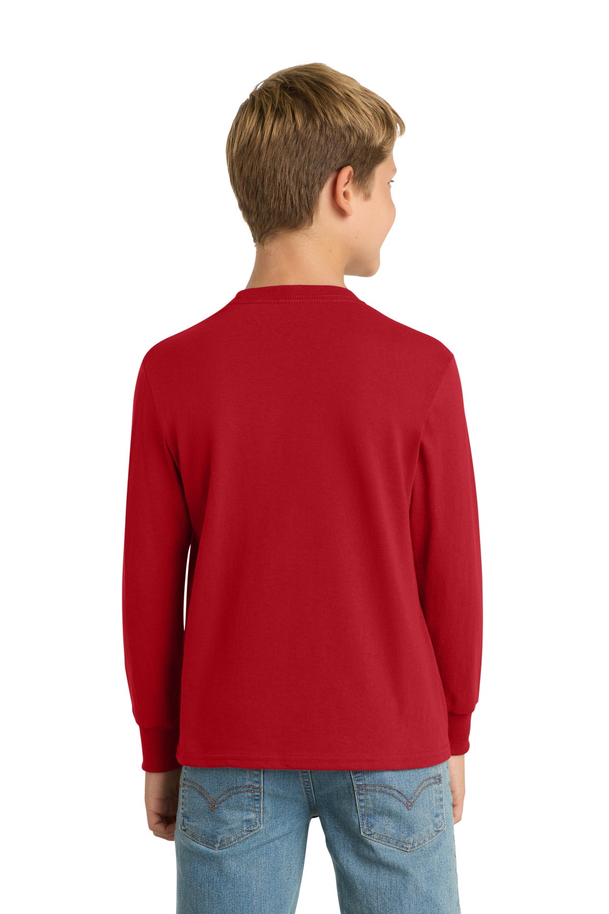 Custom Embroidered Port & Co T-Shirts  in Red