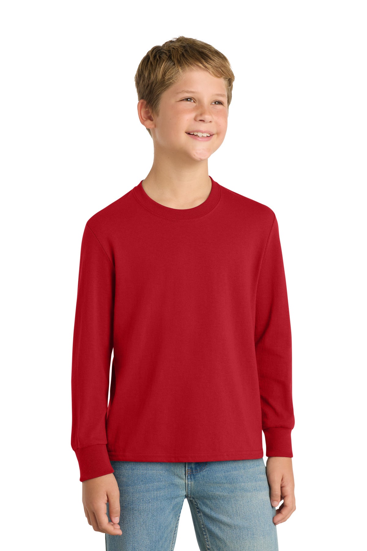 Custom Embroidered Port & Co T-Shirts  in Red