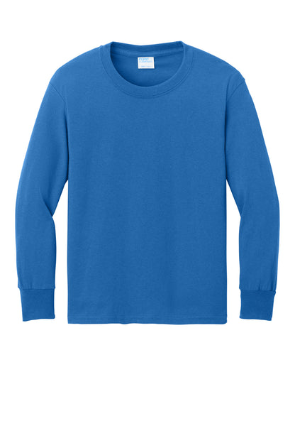 Port & Company Youth Long Sleeve Core Cotton Tee. PC54YLS