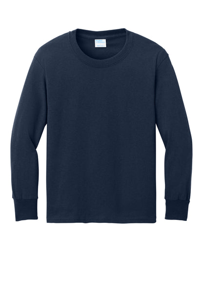 Custom Embroidered Port & Co T-Shirts  in True Navy