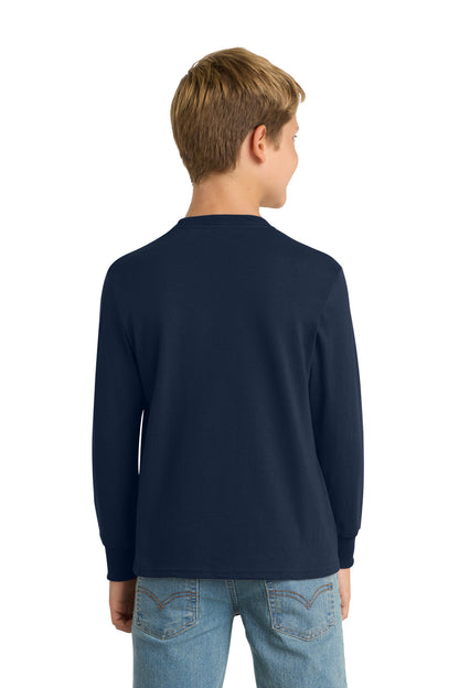 Custom Embroidered Port & Co T-Shirts  in True Navy