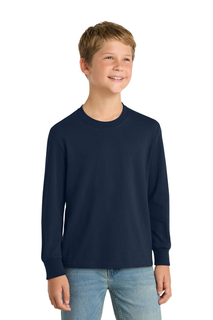 Custom Embroidered Port & Co T-Shirts  in True Navy