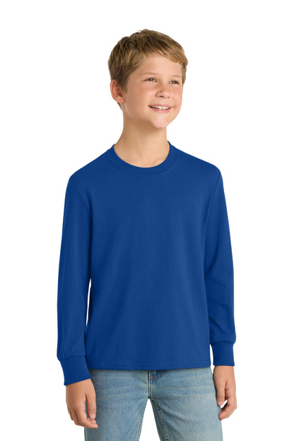 Custom Embroidered Port & Co T-Shirts  in True Royal