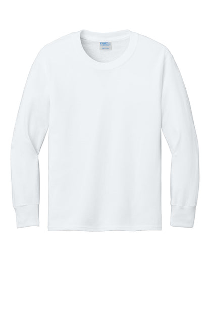 Port & Company Youth Long Sleeve Core Cotton Tee. PC54YLS