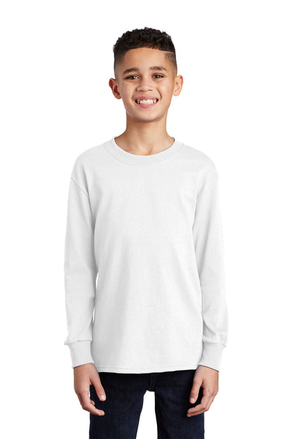 Port & Company Youth Long Sleeve Core Cotton Tee. PC54YLS