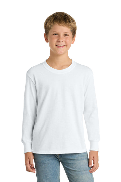 Custom Embroidered Port & Co T-Shirts  in White
