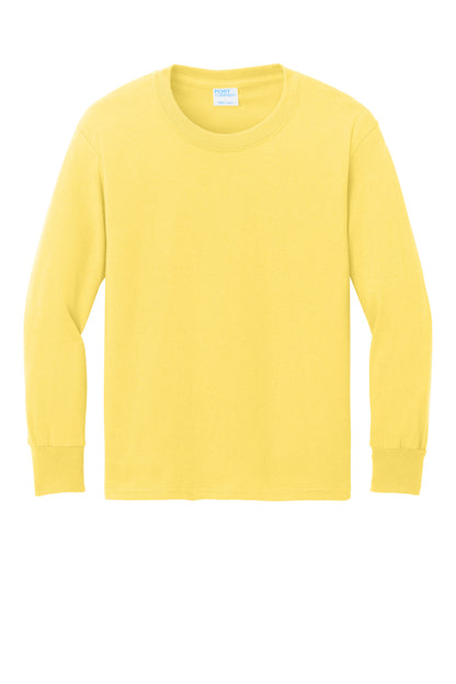 Port & Company Youth Long Sleeve Core Cotton Tee. PC54YLS