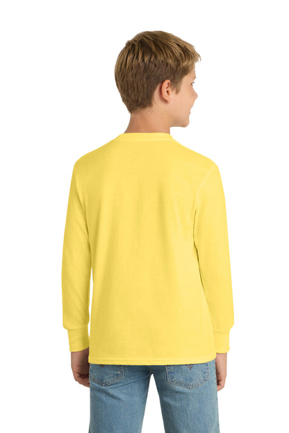 Custom Embroidered Port & Co T-Shirts  in Yellow