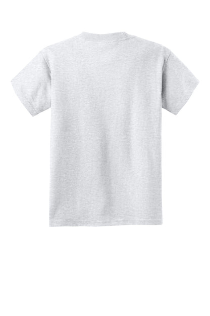 Custom Embroidered Port & Co T-Shirts  in Ash