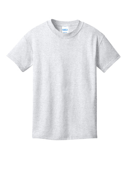 Custom Embroidered Port & Co T-Shirts  in Ash