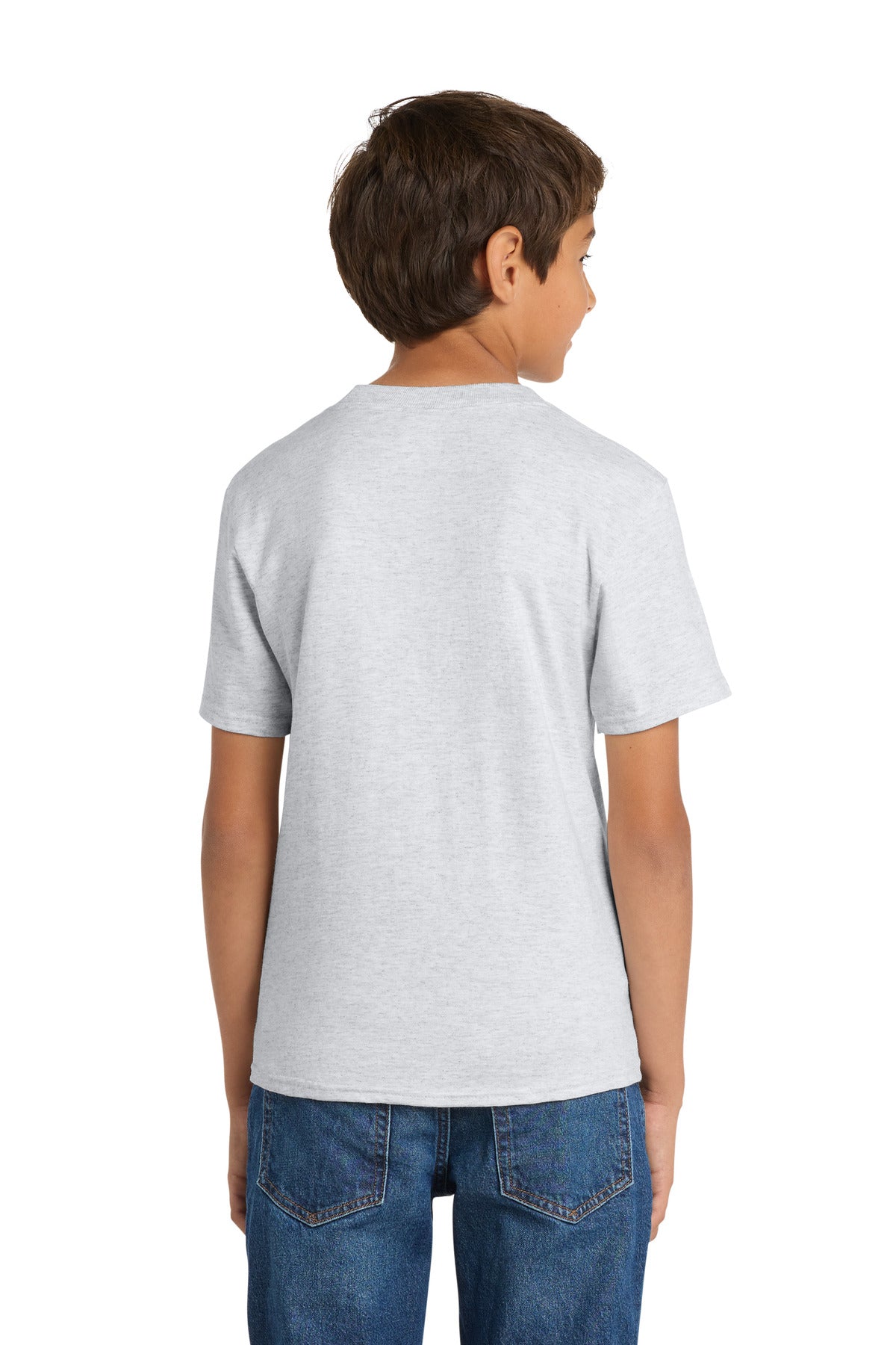 Custom Embroidered Port & Co T-Shirts  in Ash