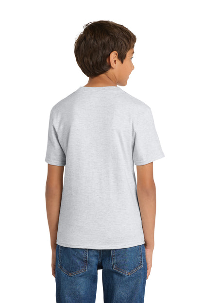 Custom Embroidered Port & Co T-Shirts  in Ash
