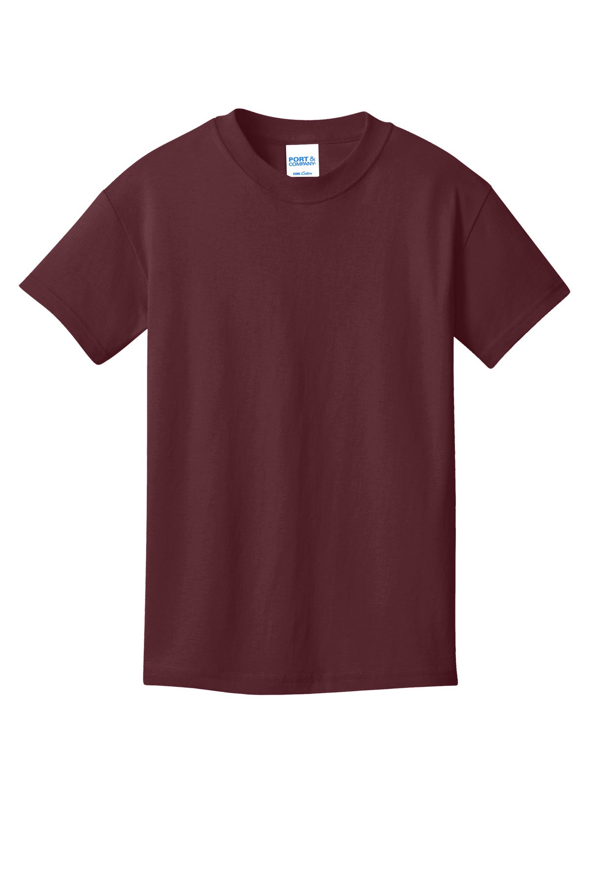 Custom Embroidered Port & Co T-Shirts  in Athletic Maroon