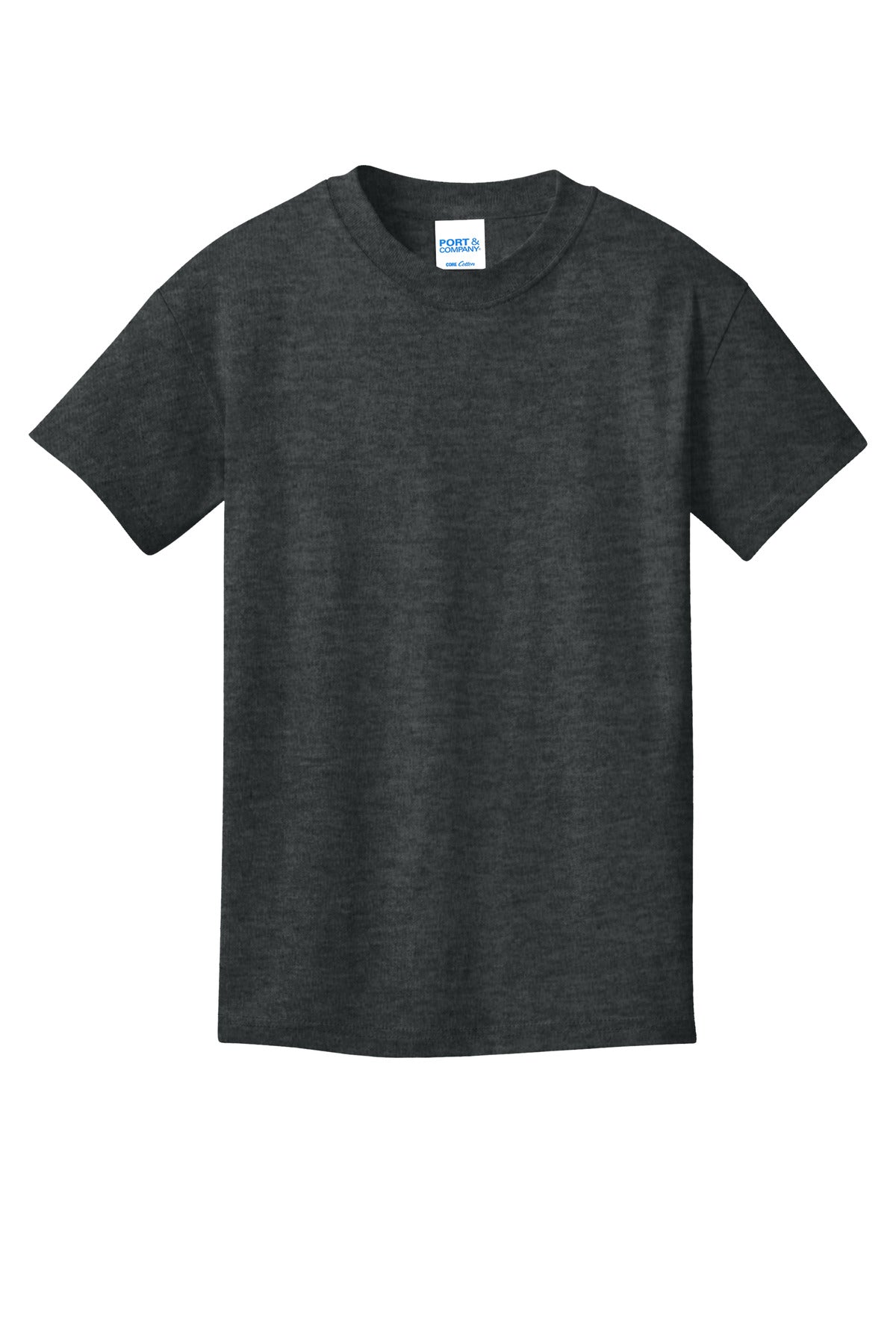 Custom Embroidered Port & Co T-Shirts  in Black Heather