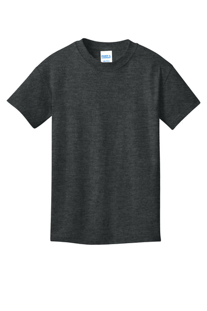 Custom Embroidered Port & Co T-Shirts  in Black Heather