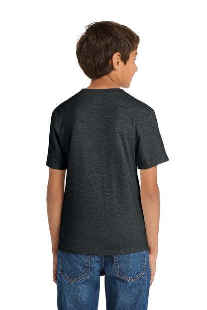 Custom Embroidered Port & Co T-Shirts  in Black Heather