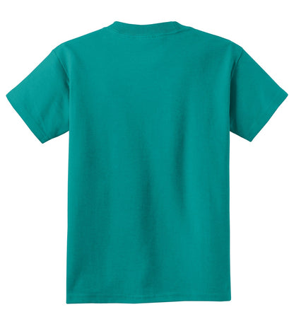 Port & Company - Youth Core Cotton Tee. PC54Y Bright Aqua