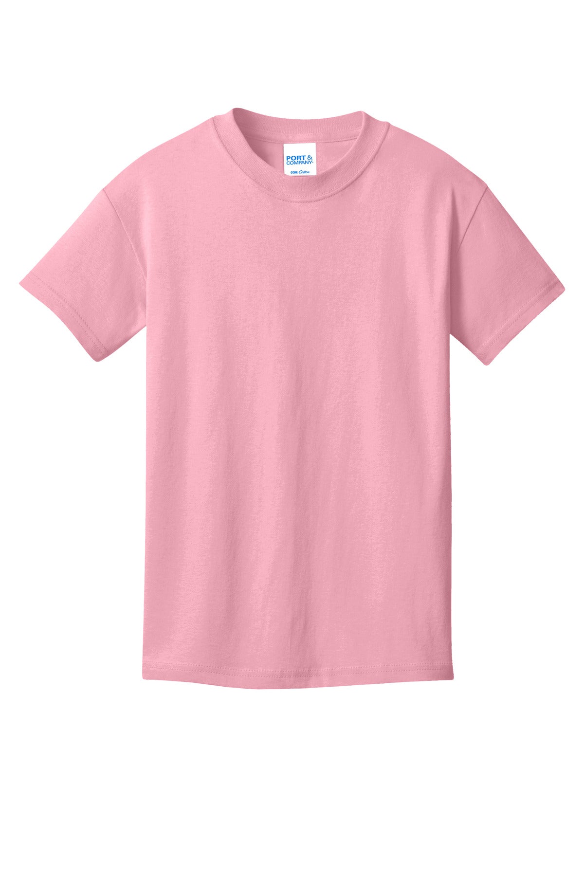 Custom Embroidered Port & Co T-Shirts  in Candy Pink