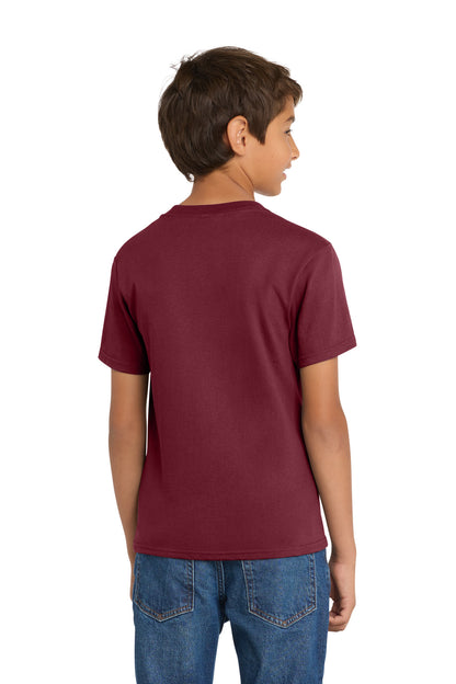 Custom Embroidered Port & Co T-Shirts  in Cardinal