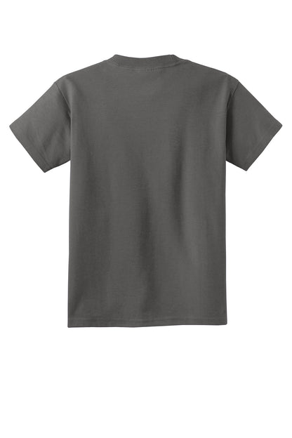Custom Embroidered Port & Co T-Shirts  in Charcoal