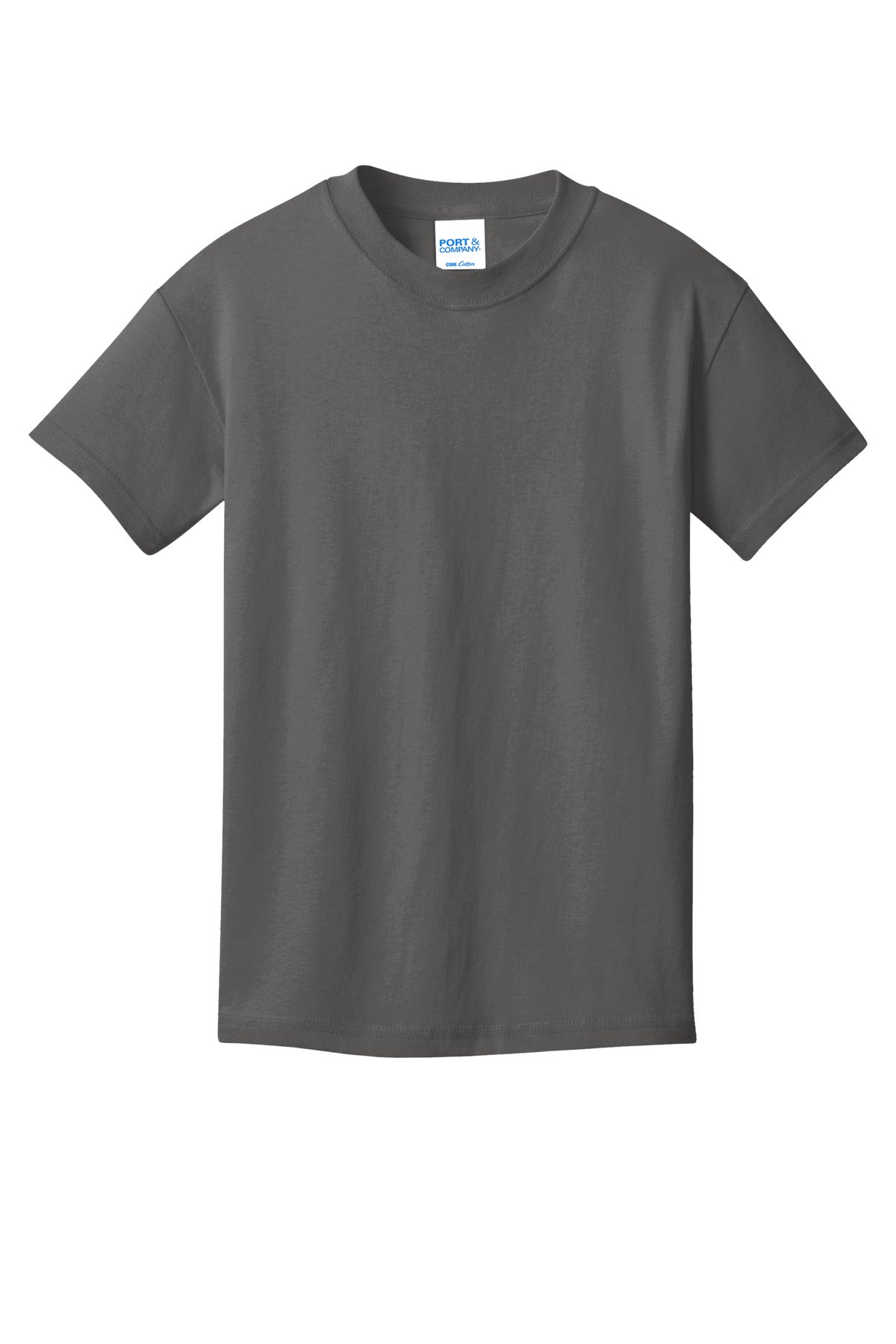 Custom Embroidered Port & Co T-Shirts  in Charcoal