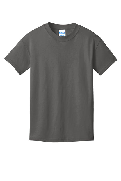 Custom Embroidered Port & Co T-Shirts  in Charcoal