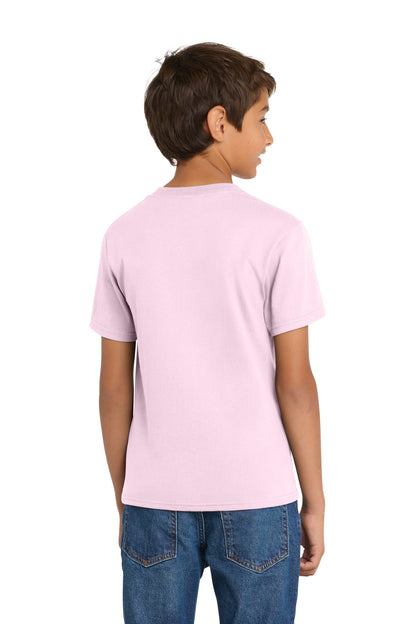 Custom Embroidered Port & Co T-Shirts  in Cherry Blossom