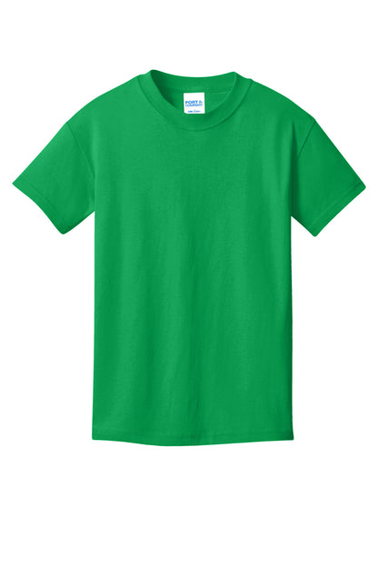 Custom Embroidered Port & Co T-Shirts  in Clover Green